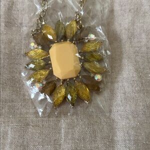 Yellow and Gold Statement Necklace